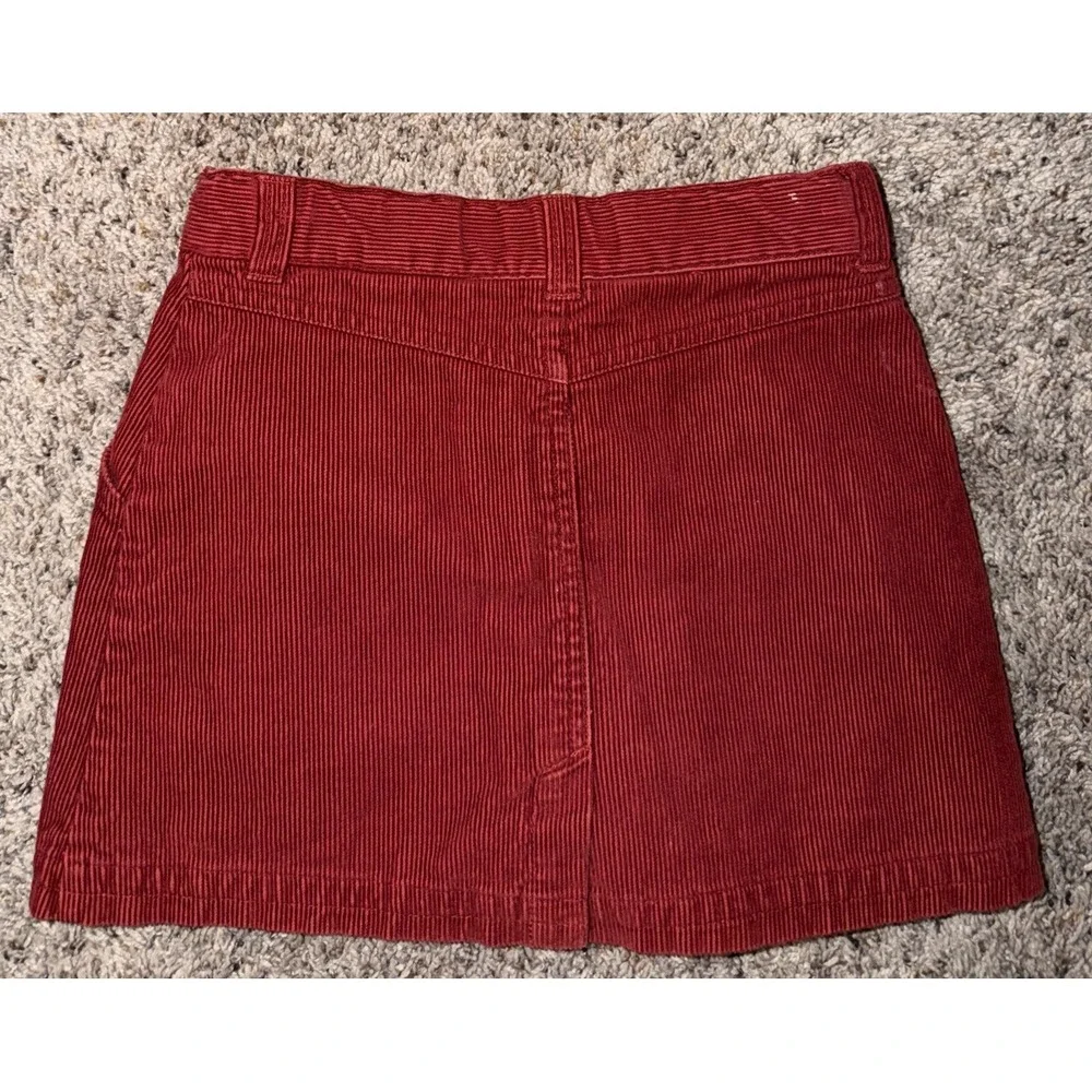Gymboree 2006 Skort Size 5 Corduroy Red/Brown‎  Embroidered Floral Cottagecore